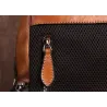 Women's retro backpack - floral embossing - genuine leather - large capacityBackpacks