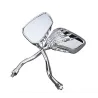 Motorcycle mirrors with skeleton hand - chrome - silverMirrors