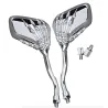 Motorcycle mirrors with skeleton hand - chrome - silverMirrors