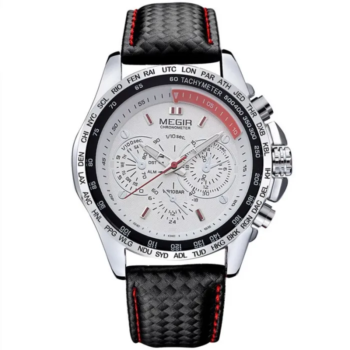 RelojesReloj de moda para hombre. Cuarzo. Resistente al agua. Correa de piel.