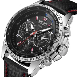 Montre homme tendance - Quartz - étanche - bracelet cuir