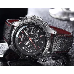 Montre homme tendance - Quartz - étanche - bracelet cuir