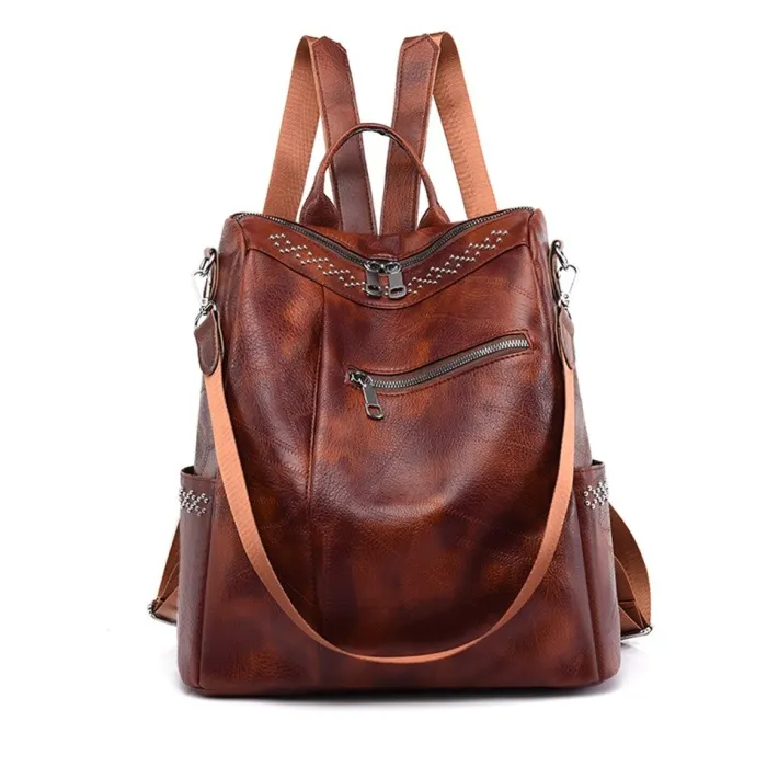 Sac à bandoulière vintage multifonction - sac à dos en cuir - étanche