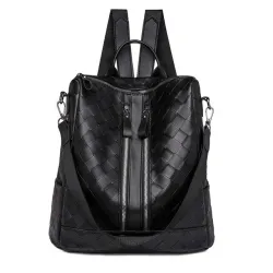 Elegante zaino in pelle - borsa a tracolla multifunzione