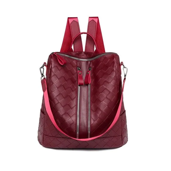 MochilasElegante mochila de cuero - bandolera multifunción