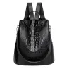 Fashionable vintage backpack - multifunction shoulder leather bag - snake skin patternBackpacks
