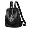 Fashionable vintage backpack - multifunction shoulder leather bag - snake skin patternBackpacks