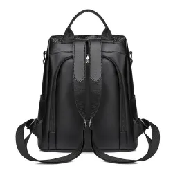 Fashionable vintage backpack - multifunction shoulder leather bag - snake skin patternBackpacks