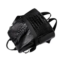 Fashionable vintage backpack - multifunction shoulder leather bag - snake skin patternBackpacks