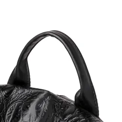 MochilasMochila vintage de moda - bolso de hombro multifunción de cuero - patrón de piel de serpiente
