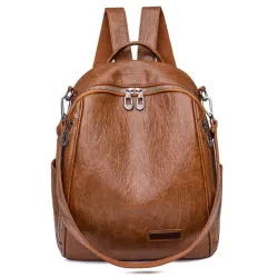 Mochila multifuncional - bolsa de couro de ombro elegante