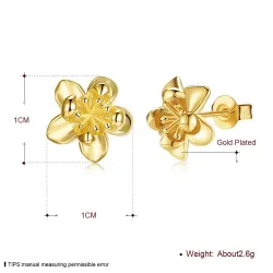 Flower shaped stud earrings - gold platedEarrings
