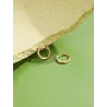 Elegante små bøjle øreringe - med cubic zirconia - 925 sterling sølv