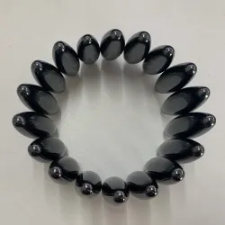 Sort oval magnetisk kugle - neodymmagnet - 60 * 18mm
