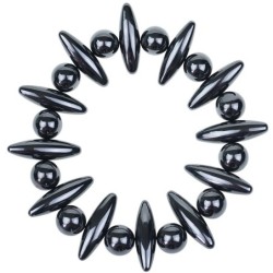 Magnetoterapia - imanes ovalados / en forma de bolas - ferrita de oliva - 24 piezas