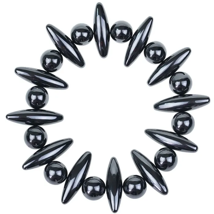 Magneettiterapia - soikeat/pallon muotoiset magneetit - oliiviferriitti - 24 kpl