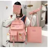 Mochila - estojo - bolsa de ombro - bolsa - com chaveiro com pingente de animal - conjunto de 4 peças