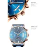 RelojesCRRJU - lujoso reloj azul - Cuarzo - acero inoxidable - resistente al agua