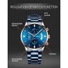 RelojesCRRJU - lujoso reloj azul - Cuarzo - acero inoxidable - resistente al agua