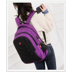 Mochila elegante - bolsa para laptop de 15,6 polegadas - porta de carregamento USB