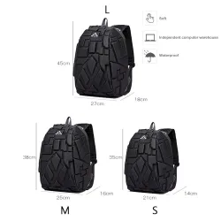 Fashionable backpack - laptop bag - waterproof - USB charging port - carving designBackpacks