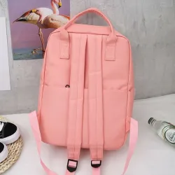 Trendiges Leinentaschen-Set - Rucksack - Umhängetasche - Handtasche - Federmäppchen - kleines Täschchen - 5-tlg