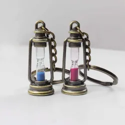 Metalllampe - timeglass - nøkkelring