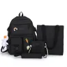 Zaino - astuccio - borsa a tracolla - borsetta - con portachiavi ciondolo animale - set 4 pezzi