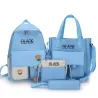 Large capacity backpack - handbag - shoulder bag - pencil case - letters print - 4 pieces setSets