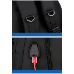 Mochila elegante - bolsa para laptop de 15,6 polegadas - porta de carregamento USB