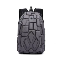 Fashionable backpack - laptop bag - waterproof - USB charging port - carving designBackpacks