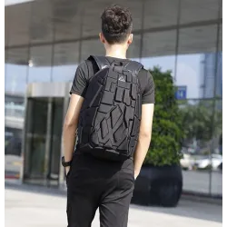 MochilasMochila de moda - bolsa para computadora portátil - resistente al agua - puerto de carga USB - diseño tallado