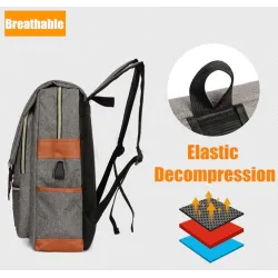 Vintage backpack - 15.6" laptop bag - USB charging portBackpacks
