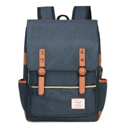 Vintage rugzak - 15,6" laptoptas - USB-oplaadpoortRugzakken
