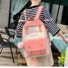 Trendy canvas bags set - backpack - shoulder bag - handbag - pencil case - small pouch - 5 piecesSets