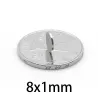 N35N35 - imán de neodimio - disco redondo resistente - 8 mm * 1 mm - 50 - 1000 piezas
