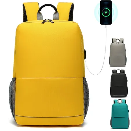 Multifunksjonell ryggsekk - 15,6-tommers bærbar bag - anti-tyveri - USB-ladeport - vanntett