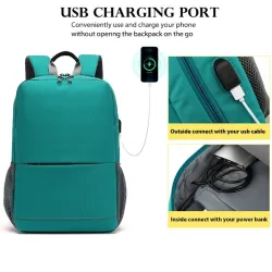 Multifunksjonell ryggsekk - 15,6-tommers bærbar bag - anti-tyveri - USB-ladeport - vanntett
