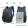 Fasjonabel ryggsekk - 15,6 tommers laptopveske - USB-ladeport - vanntett