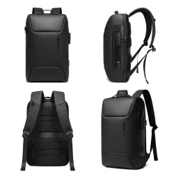 Sac à dos élégant multifonctionnel - sacoche pour ordinateur portable 15,6 pouces - antivol - port de chargement USB - étanche