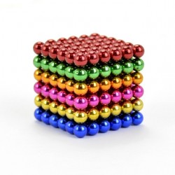 Kulki magnetyczne neodymowe - mieszane kolory - 5mm - 216 sztukKulki