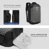 OZUKO - sac à dos à la mode - sac pour ordinateur portable 15,6 pouces - antivol - avec rangement pour chaussures - port de char