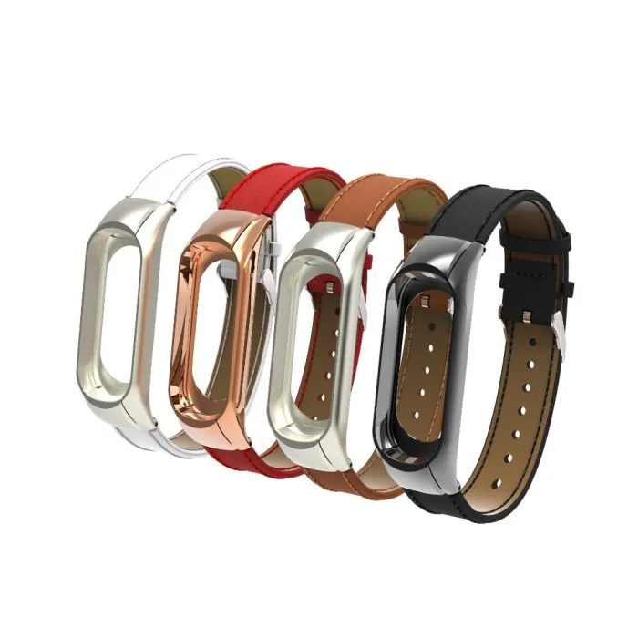 Håndleddsrem av lær - for Xiaomi Mi Band-klokke - 3-4-5-6