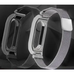 Metallnettingsreim - armbånd - for Xiaomi Mi Band 2 / 3 / 4 / 5-6