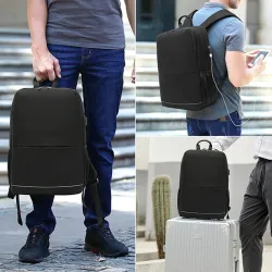 MochilasMochila multifuncional - Bolsa para portátil de 15,6 pulgadas - antirrobo - Puerto de carga USB - impermeable