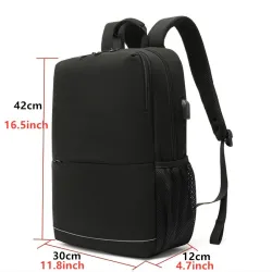 Multifunksjonell ryggsekk - 15,6-tommers bærbar bag - anti-tyveri - USB-ladeport - vanntett