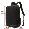 Sac à dos multifonctionnel - sacoche pour ordinateur portable 15,6 pouces - antivol - port de charge USB - étanche