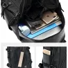 MochilasMochila de cuero de moda - bolsa para computadora portátil de 15,6 pulgadas - orificio para auriculares - resistente ...