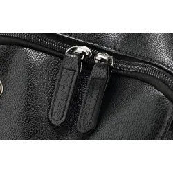 MochilasMochila de cuero de moda - bolsa para computadora portátil de 15,6 pulgadas - orificio para auriculares - resistente ...