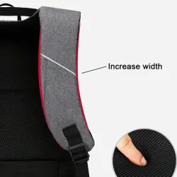 Mochila elegante - bolsa para laptop de 15,6 polegadas - porta de carregamento USB - à prova d'água